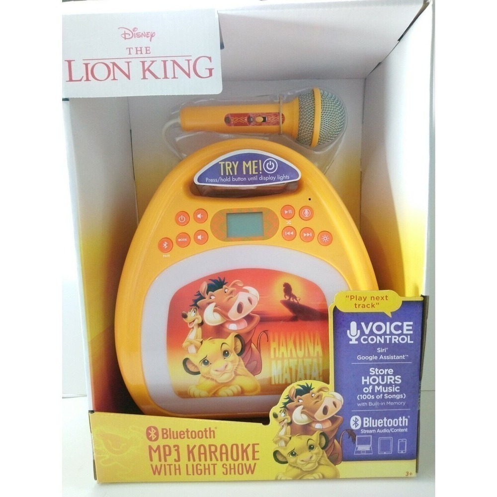 Disney Lion King Bluetooth MP3 Karaoke‎ with Light Show